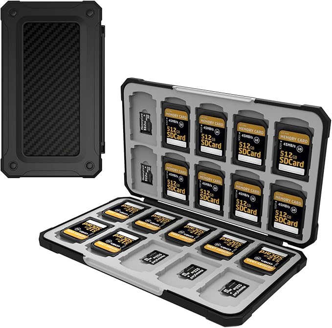 Memory Card Case with 40 Slots for 20 Micro SD SDXC SDHC TF Cards and 20 SD SDXC SDHC Cards,Anyskill SD Card Holde Features a Portable and Compact Design for Easy to Carry