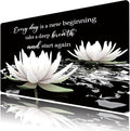 LB Black and White Floral Mouse Pad Plant Flower with Inspirational Quotes Large Mouse Pad for Desk Modern Aesthetic Desk Pad for Office and Home Non-Slip Rubber Base Mouse Mat 15.75L X 31.5W Inch