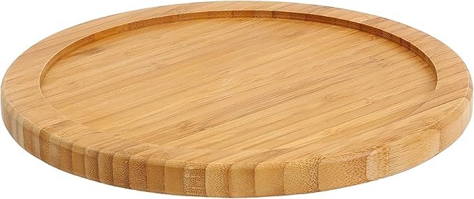 YBM Home Bamboo Wooden Non-Skid Spinner for Kitchen, Pantry, Fridge, Cupboards, or Counter Organizing, Fully Rotating Organizer