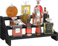 Wood Cologne Organizer for Men, 3 Tier Display Riser Stand with Handle, Perfume Organizer Cologne Stand, Retail Table Display Shelf for Craft Shows, Vendor Events, Black