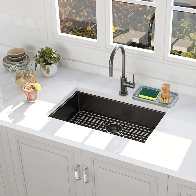 EG-SIPRO Silicone Sponge Holder-Large Thick Durable 10" Sink Organizer Tray-Kitchen & Bathroom
