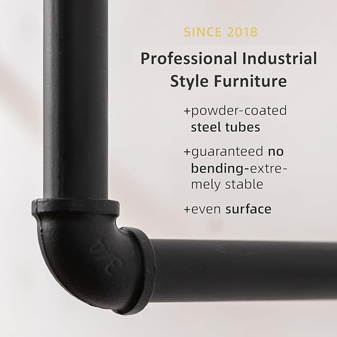 Industrial Pipe Clothing Rack Heavy Duty Wall Mounted Clothes Rack,Pipe Garment Rack Rail,Indoor Detachable Multi-Purpose Clothing Hanging Rod/Garment Bar, Black (3 hanging rods wall garment rack)