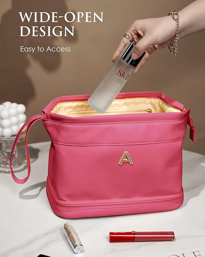 Christmas Gifts for Womens Gift Ideas, Makeup Bag for Women, Bridesmaid Engagement Gifts for Her Travel Toiletry Bag Make Up Bag Pouch for Purse Bridal Shower Gift for Wedding Teen Girls