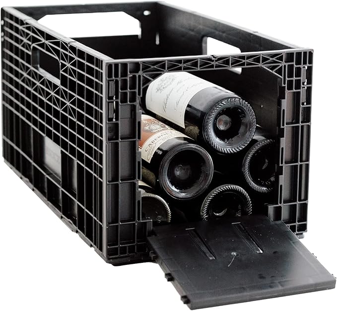 Flexible Wine Storage System for Wine Collectors | Front and Rear Access Door | Stackable Storage Solution | 6 Separate Weinbox Storage Crates | Hold Up To 72 Bottles | Works with All Bottle Shapes