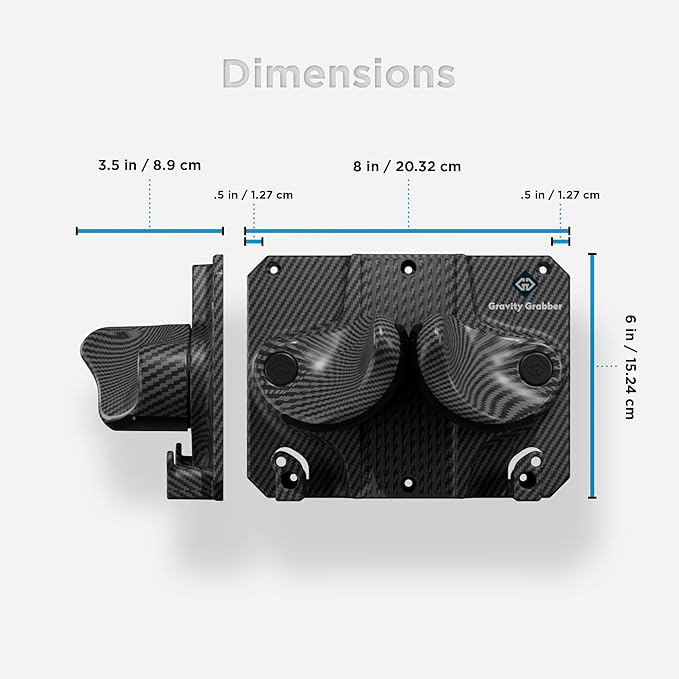 Gravity Grabber - Ultimate Wall Storage Rack for Skis and Snowboards | Damage-Free Storage | Fits Any Ski or Snowboard | (Carbon, 1)