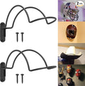 2-Pack Wall-Mounted Multi-Purpose Helmet Storage Display Rack - Durable Metal Hanger Hook for Equestrian, Motorcycle, Baseball, Hockey, Rugby & Electronic Helmets | Heavy-Duty Construction with Screws
