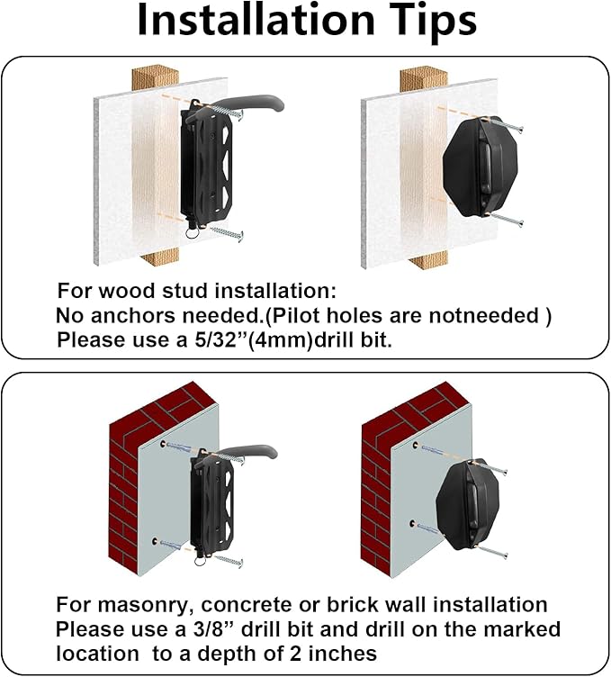 QAQ Swivel Bike Wall Mount, Vertical Bike Rack Garage Holds Up To 66lbs, Bike Hooks For Garage Space-Saving, Easy To Install -1 PACK