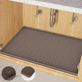 Under Sink Mat, 28"x22" Under Sink Mats for Kitchen, Silicone Waterproof Under Sink Liner, Sink Cabinet Organizer Tray with Drain Hole