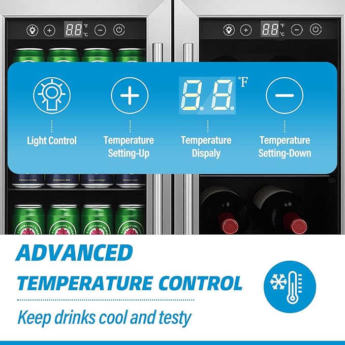 Compact 176 Can/5.3Cu.Ft Mini Fridge For Soda, Beer Or Wine, Portable Small Beverage Refrigerator With Digital Display&Removable Shelves &Reversible Glass Front Door For Office, Dorm, Bar