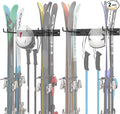 WALMANN Garage Ski Rack, Indoor Ski Hangers for Garage Ski Storage Wall Mounted Ski Holder Holds Up to 8 Pairs of Skis