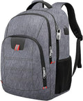 Della Gao Laptop Backpack for Men, Large Anti-Theft Business Travel Backpack with USB Charging Port, Water Resistant College School Computer Bag for Men/Women for 17 Inch Laptop and Notebook