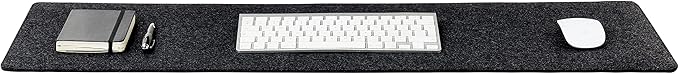 Premium Felt Desk Mat | Large 15.75" x 36" | Multifunctional Desk Pad for Home Office | Dark Gray