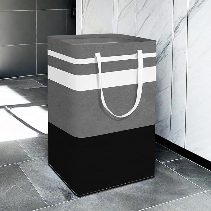 Foldable Laundry Basket，Large Laundry Baskets with Handles,Waterproof Laundry Hamper,Collapsible Laundry Hampers for Clothes Organizer 80L (Black&Red&Green&Purple)
