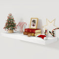 White Floating Shelves 36 Inch Long, 12 Inch Deep Floating Shelves for Wall, 36 x 12 Shelves for Wall Storage & Display, 2" Thick Floating Shelf for Bathroom, Living Room, Bedroom, Set of 1