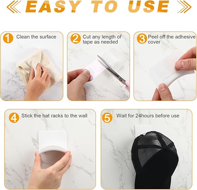 Headphone Wall Hangers Adhesive Gaming Headset Holder Hooks for Wall Mount Strong Universal Stand Hooks for Most Headphone Controller, Hat, Baseball Caps, Door, Closet(White,12 Pcs)