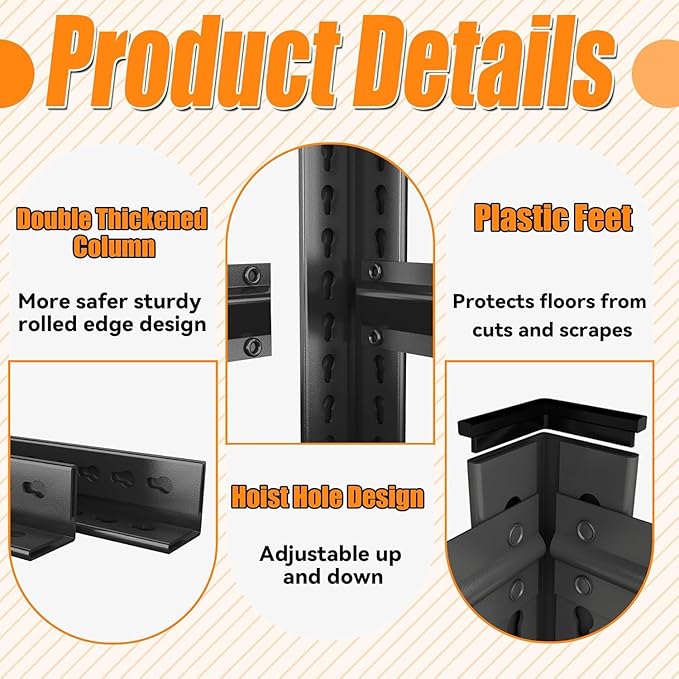 Garage Storage Shelves,5 Tier Shelving Unit, 40 inch Wide, 18” Deep, 78” Tall Organizer Metal Shelf for Basement/Laundry/Pantry Heavy Duty, Adjustable,Easy to Install (4Tier-24"WX14"DX44"H)