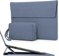 HYZUO 13.3-14 Inch Laptop Sleeve Case Bag with Adjustable Stand for MacBook Pro 14 M5/M4/M3/M2/M1 Pro/Max 2026-2021, MacBook Air/Pro 13.3, 13.8-13.5 Surface Laptop, with Pouch, Haze Blue