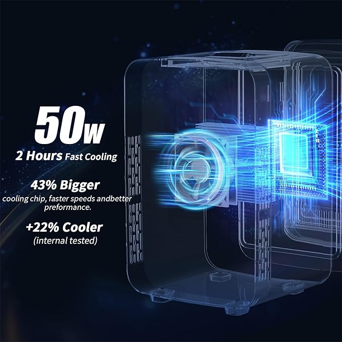 Mini Fridge, 4 Liter Makeup Fridge, 110V AC/ 12V DC Thermoelectric Cooler and Warmer Small Fridge for Bedroom, Drink, Dorm, Car, Purple