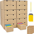 6 Sets Trading Card Storage Boxes, Includes 24-750 CT Boxes & 96 Dividers, 18000+ Trading Cards Organizer for Collectible Card Games, Sports Cards, TCG, with Labels & Pen