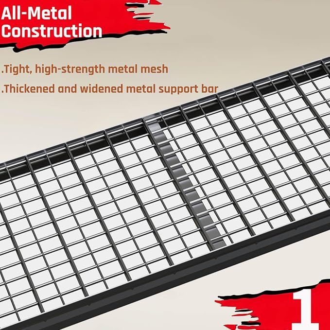 68" Wide Heavy Duty Garage Shelving Units, 5-Tier Deep Storage Shelves,Black Metal Garage Shelves,Steel Shelf,Large Storage Rack,Industrial Shelving for Shop, 68" W x 20" D x 84" H