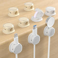 Magnetic Cable Clips, Adjustable Cord Holder Management, Adhesive Wire Keeper Organizer for Home Office Desk Phone PC Car Wall Desktop Nightstand Appliance (9-PCS White & Apricot)