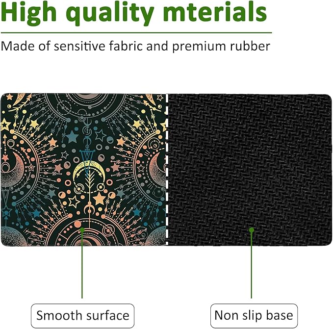Alchemy Magical Astrology Gaming Mouse Pad XXL Large Desk Mouse Pad Keyboard Mat with Stitched Edges Waterproof Non-Slip Desk Mat for Laptop,Keyboard,Computer 35.4 * 15.7 Inch