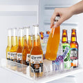 SOLY Drink Organizer for Fridge, Soda Can Dispenser for Refrigerator, Automatic Drink Dispenser Holds 6–20oz, 5 Row, 14.96" Deep