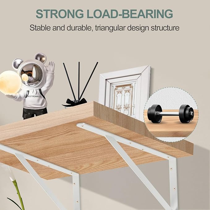 12 Pack L20 x H 12" White Heavy Duty Shelf Brackets with Screws Metal Shelf Brackets Shelf Support Angle Brackets for Shelves L Brackets Heavy Duty Floating Shelf