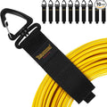Heavy Duty Storage Straps(10-Pack), Trilancer Hook-and-Loop Cord Organizer and Hanger with Triangular Buckle to Hang on Walls for Cables,Wires,Rope,Hoses,Organization for Home,Garage or Workshop (10M)