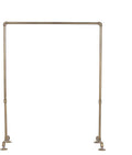 William Roberts Vintage Industrial Pipe Clothing Rack, Heavy Duty Steel Construction, Freestanding Design, Gold Finish (48 Inches Wide)