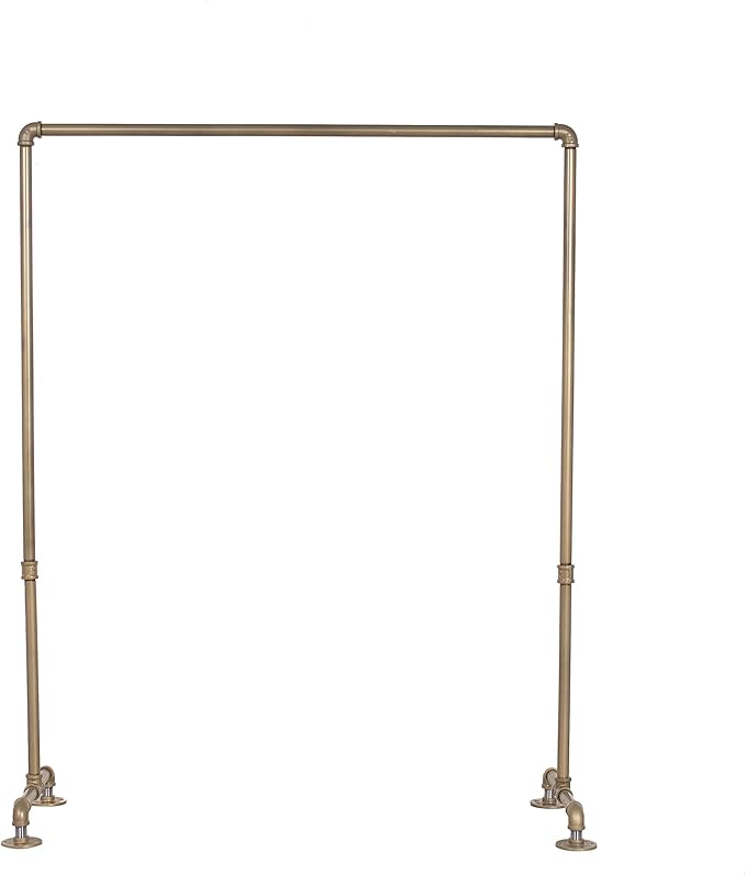William Roberts Vintage Industrial Heavy Duty Hanging Rod Garment Rolling Closet Organizer Rack (48 in., Flange Feet)