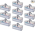 VENO 10 Pack Moving Bags w/Backpack Straps, Heavy Duty, Moving Boxes Alternative, Packing Supplies, Large Storage Totes for Dorm Room Essentials with Zipper for Clothes (Clear, 10 Pack)