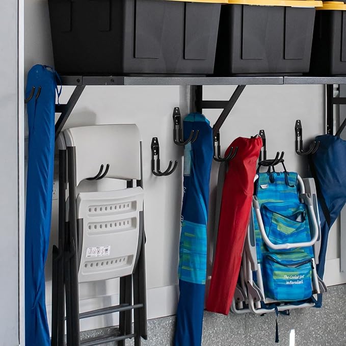 32 Pack Garage Hooks with Anti-Slip Coating Heavy Duty Wall Mount Hooks for Garage Storage and Hanging Hoses Bike Garden Tools Ropes etc