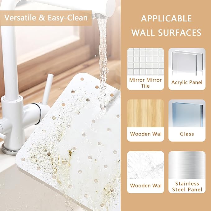 20x13x4.7-Inch Inside Cabinet Door Organizer,Adhesive Shelf,No Drilling Cabinet Door Storage,Organizer Caddy for Kitchen,Bathroom Cabinets,Space Saving Hold,Style2