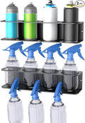 WALMANN Spray Bottle Holder Wall Mount, Metal Spray Can Storage Rack for Garage Workshop, Paint Aerosol Can Organizer, Pack of 2