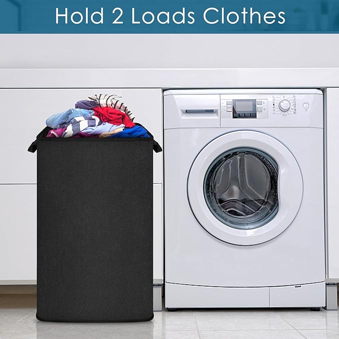 SNIGJAT Large Laundry Hamper, Tall Laundry Hamper with Sturdy Handles, Hampers for Laundry, Rectangular Dirty Clothes Hamper for Bedroom, Extra Large Laundry Basket for Clothes Toys, 80 L