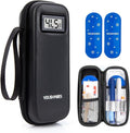 YOUSHARES Insulin Cooler Travel Case with Temperature Display - Refrigerated Medicine Cooling Bag with 2 TSA Approved Ice Pack, Medication Pen Diabetic Supplies Organizer for Trip and Daily