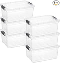 Superio Storage Bins with Lids- 6 Pack, 21 Qt Clear Boxes for Organizing, Stackable Plastic Containers- BPA Free, Non-Toxic, Odor Free, Organizer for Home, Office, Dorm