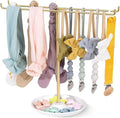 POVETIRE Baby Headband Holder Hair Bow Organizer for Girls,Metal Hair Ties Display Nylon Hairband Storage Head Wrap Stand Hair Accessories Organizer for Newborn Infant Toddler Kids
