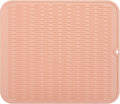 Silicone Dish Drying Mat for Multiple Usage,Easy clean,Eco-friendly,Heat-resistant Silicone Mat for Kitchen Counter or Sink,Refrigerator or Drawer Liner Pink 2XL 24 inches x 18 inches