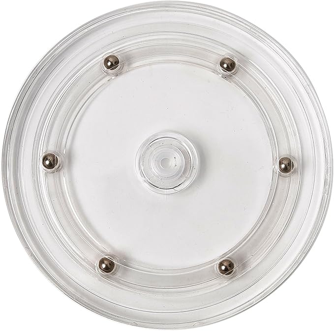 6 inch Small Lazy Susan Turntable Acrylic Ball Bearing Rotating Tray for Spice Rack Table Cake Kitchen Pantry Decorating Bathrooms, 20-lb Load Capacity (360˚ Rotation) – Transparent