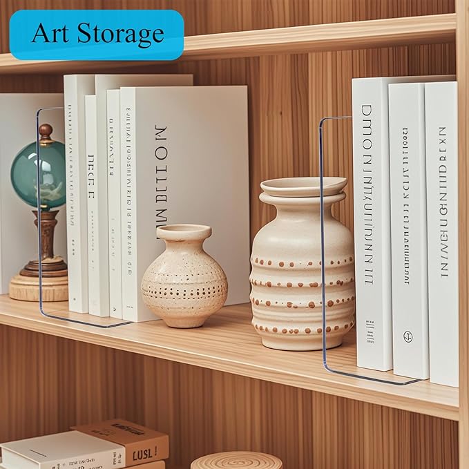 Acrylic Shelf Dividers for Closet Organization: 10" Tall x 12" Deep Closet Shelf Divider for Clothes Sweater Purse - Clear Closet Organizers and Storage Separators for Shelves, 5Pack
