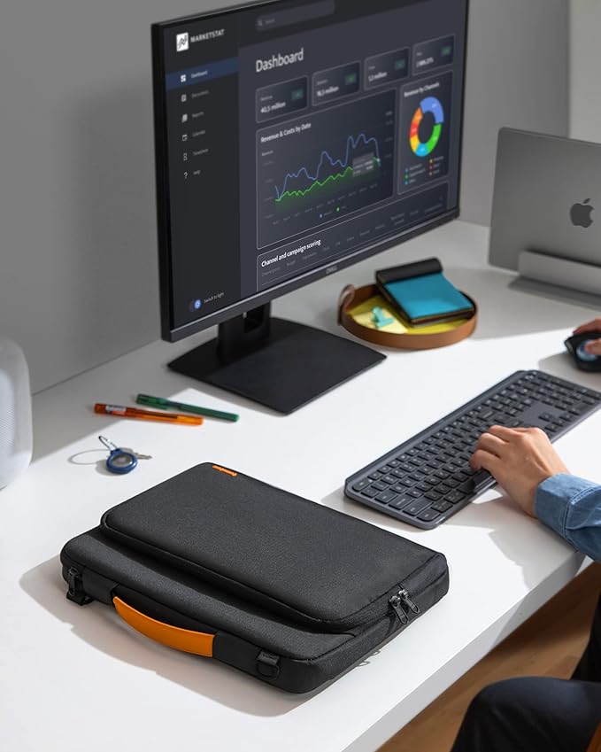 tomtoc 360 Protective Laptop Shoulder Bag for 14-inch MacBook Pro M5/M4/M3/M2/M1 Pro/Max A3434 A3112 A3401 2025-2021, Water-Resistant Carrying Case for 13.5-14.4 Inch Microsoft Surface Laptop 7/6/5