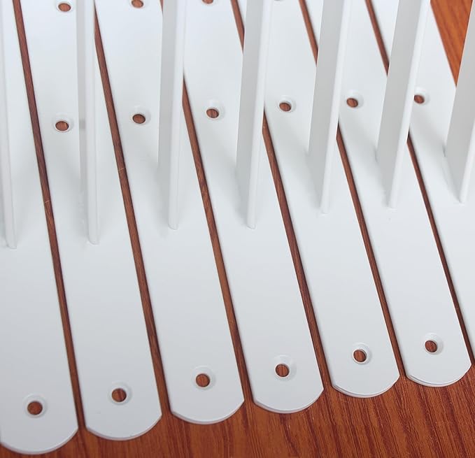16 Pack L12 x H 8" White Heavy Duty Shelf Brackets with Screws Metal Shelf Brackets Shelf Support Angle Brackets for Shelves L Brackets Heavy Duty Floating Shelf