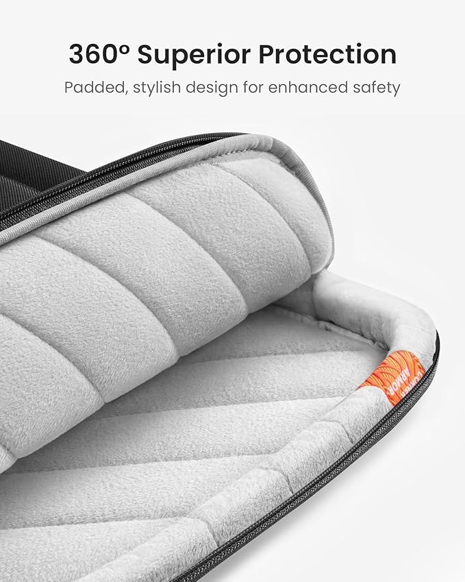 tomtoc 360 Protective Laptop Shoulder Bag for 13-inch 2025 MacBook Air M4/A3240, M3/A3113, M2/A2681, M1/A2337, MacBook Pro M2/A2686 M1/A2338, Water-Resistant Laptop Accessory Carrying Case Sleeve