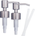 Stainless Steel Soap & Lotion Dispenser Pumps, Brushed Nickel Replacement (2 Pack)