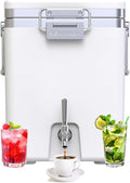 Bevanda - Sperse 5 Gallon Drink Dispenser - Large Insulated Stainless Steel Water and Beverage Dispenser - Ideal for Parties, Camping Trips, and Outdoor Events - Leakproof, Durable, Portable (White)