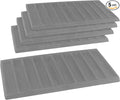 Novel Box 5 Pack Gray Liner Jewelry Storage Tray Inserts 14.75x8.25x1 Inches with 10, 18, 24, 32 & 50 Compartments - Jewelry Display Pads for Rings Earrings Pendants Necklaces Bracelets & Chains