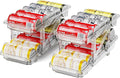 Drink Organizer for Fridge Soda Holder for Refrigerator Can Dispenser,Adjustable Width Can Holders for Fridge Suitable for Storage Cabinet and Pantry Clear (2 Pack)