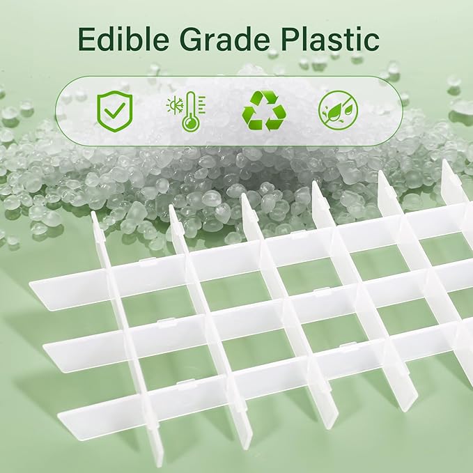 5 Sets Freeze Dryer Tray Dividers Medium, Freeze Dryer Accessories for Harvest Right, Non-Stick Dividers for Fruits, Vegetables, Meals(White)
